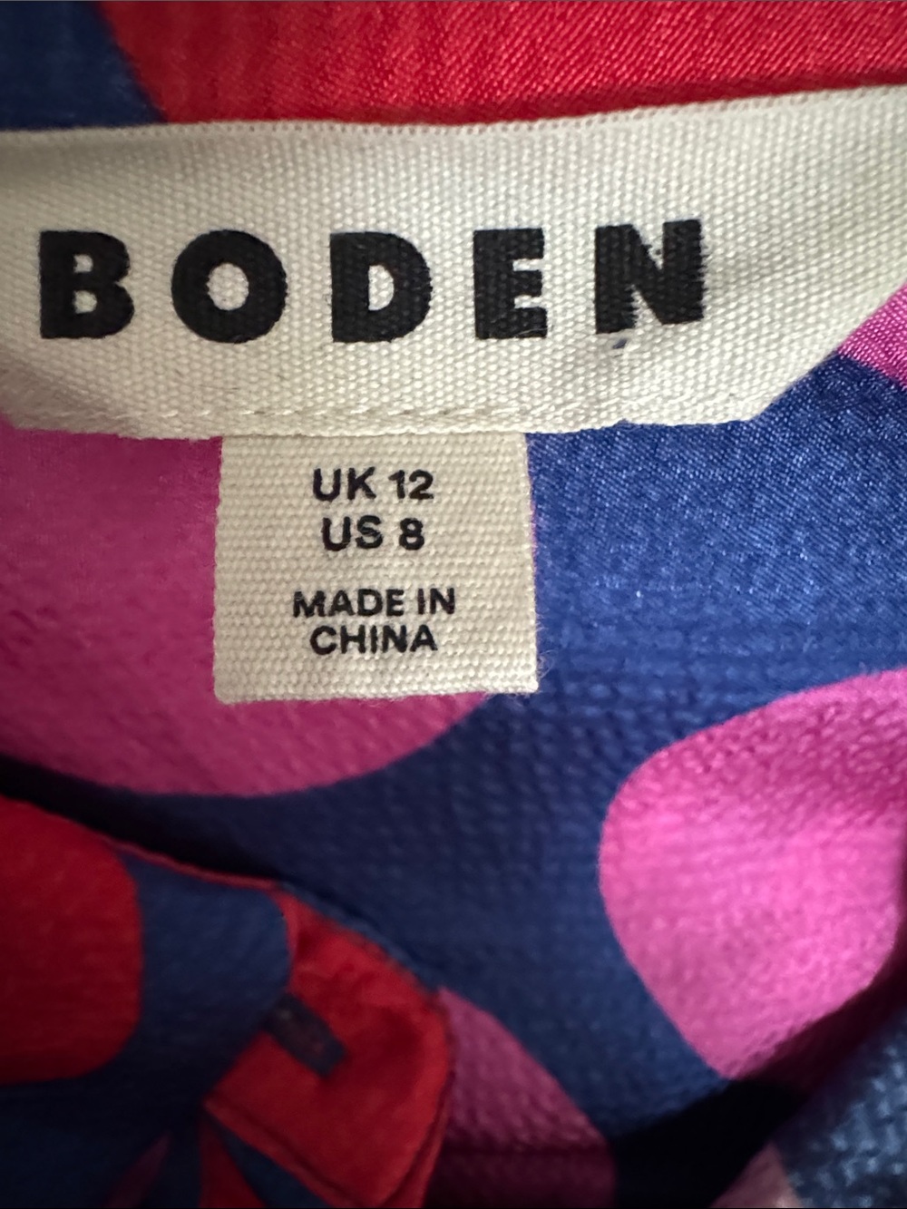 BODEN Hammered Satin Shirt-Tickled Pink Polka Dot Size 8 - Picture 9 of 13